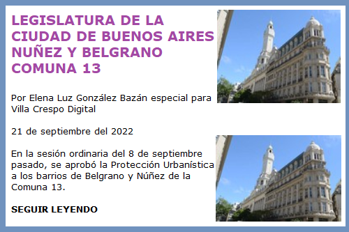 LEGISLATURA COMUNA 13